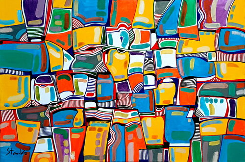 Improvisation play-IX by Stanislav Bojankov, Painting for Sale on Select