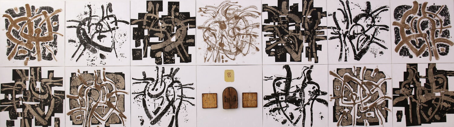 Large Heart Iconostasis-II Stanislav Bojankov Original painting for sale