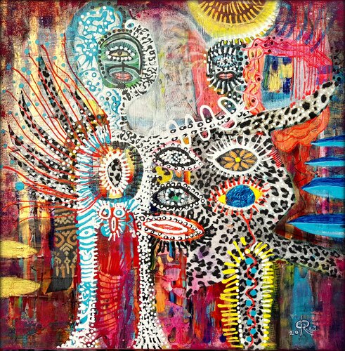 TOTAL VERLIEBT! by Eva Dahn Rubin, Painting for Sale on Select