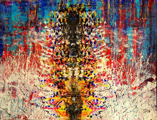 MADONNA AUF DEM VULKAN by Eva Dahn Rubin, Painting for Sale on Select