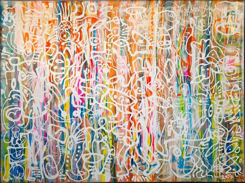HELLE STIMMUNG / LICHTZEICHEN by Eva Dahn Rubin, Painting for Sale on Select