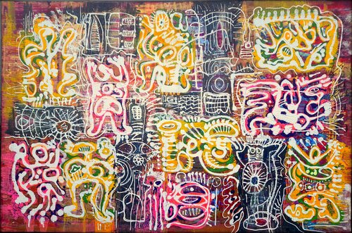 LEBENSZEICHEN by Eva Dahn Rubin, Painting for Sale on Select