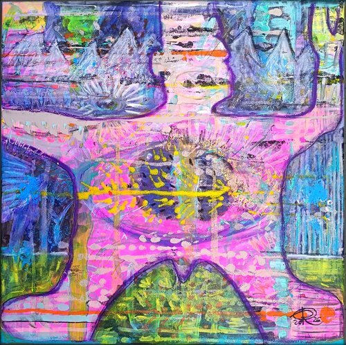 OPEN YOUR HEART! by Eva Dahn Rubin, Painting for Sale on Select