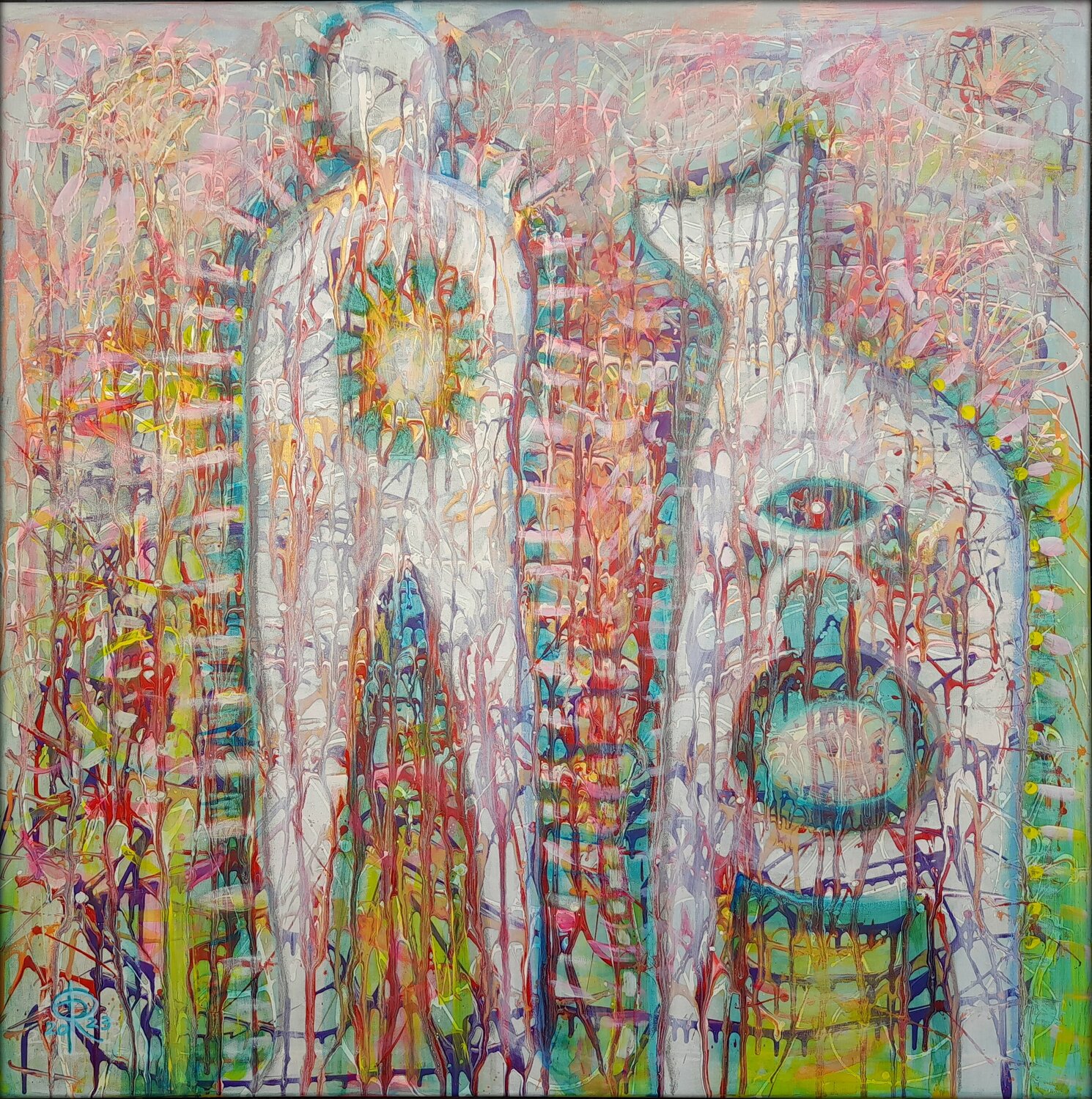 VERBINDUNG Eva Dahn Rubin Original painting for sale