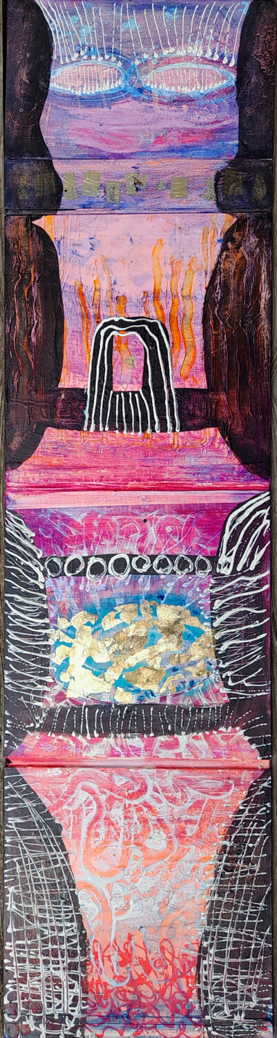 COSMIC HOME Eva Dahn Rubin Original painting for sale