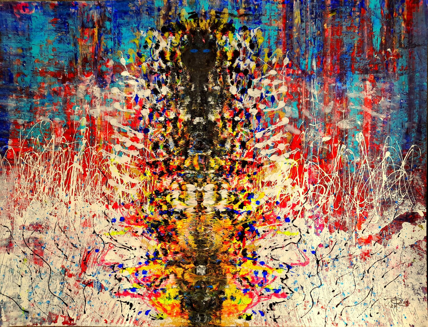 MADONNA AUF DEM VULKAN Eva Dahn Rubin Original painting for sale
