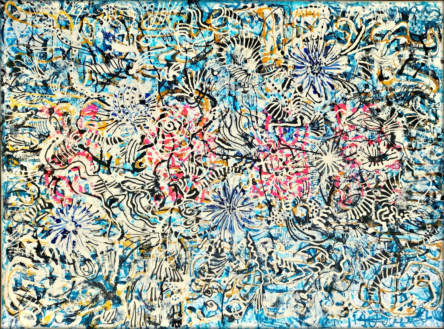 WINTERBLÜTEN Eva Dahn Rubin Original painting for sale
