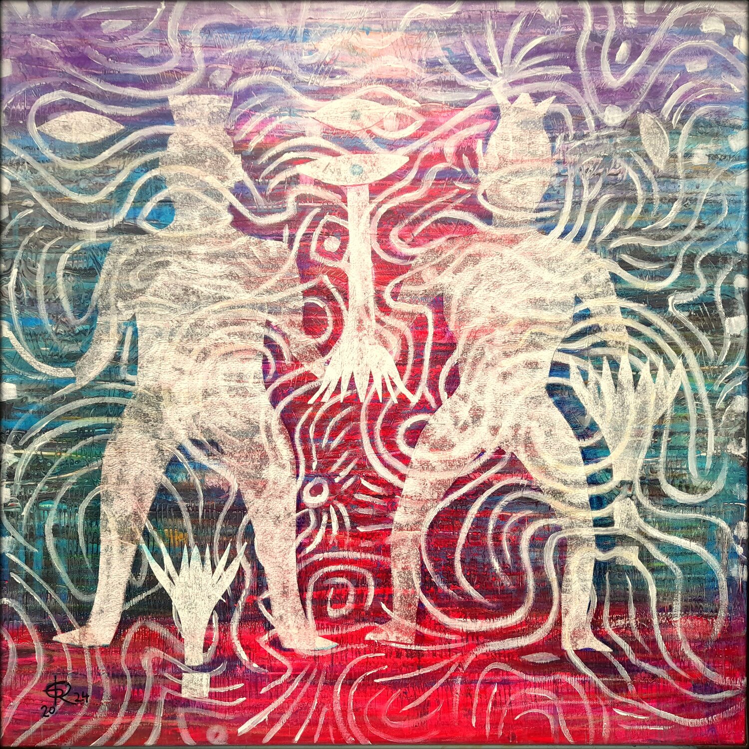 POWER & FLOW Eva Dahn Rubin Original painting for sale