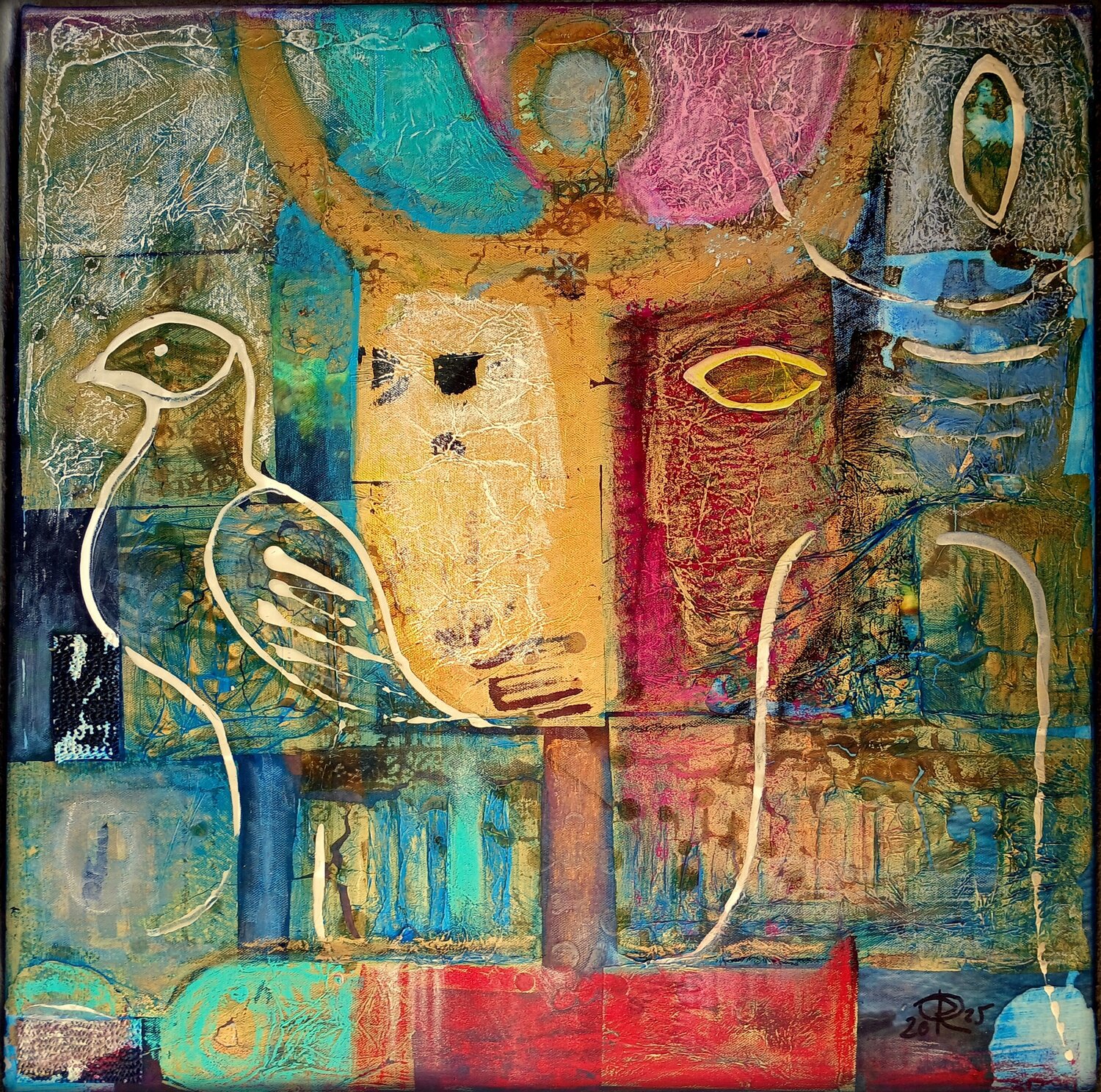LEBEN VOR DEM TOD Eva Dahn Rubin Original painting for sale