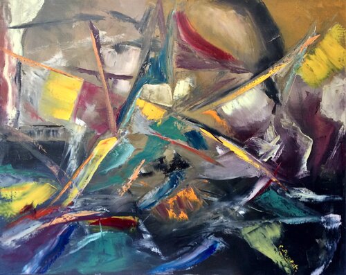 Derrière le miroir by Catherine Pugeat, Painting for Sale on Select