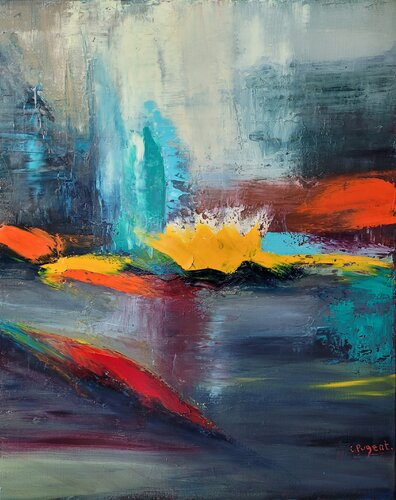 Fleur d'eau by Catherine Pugeat, Painting for Sale on Select
