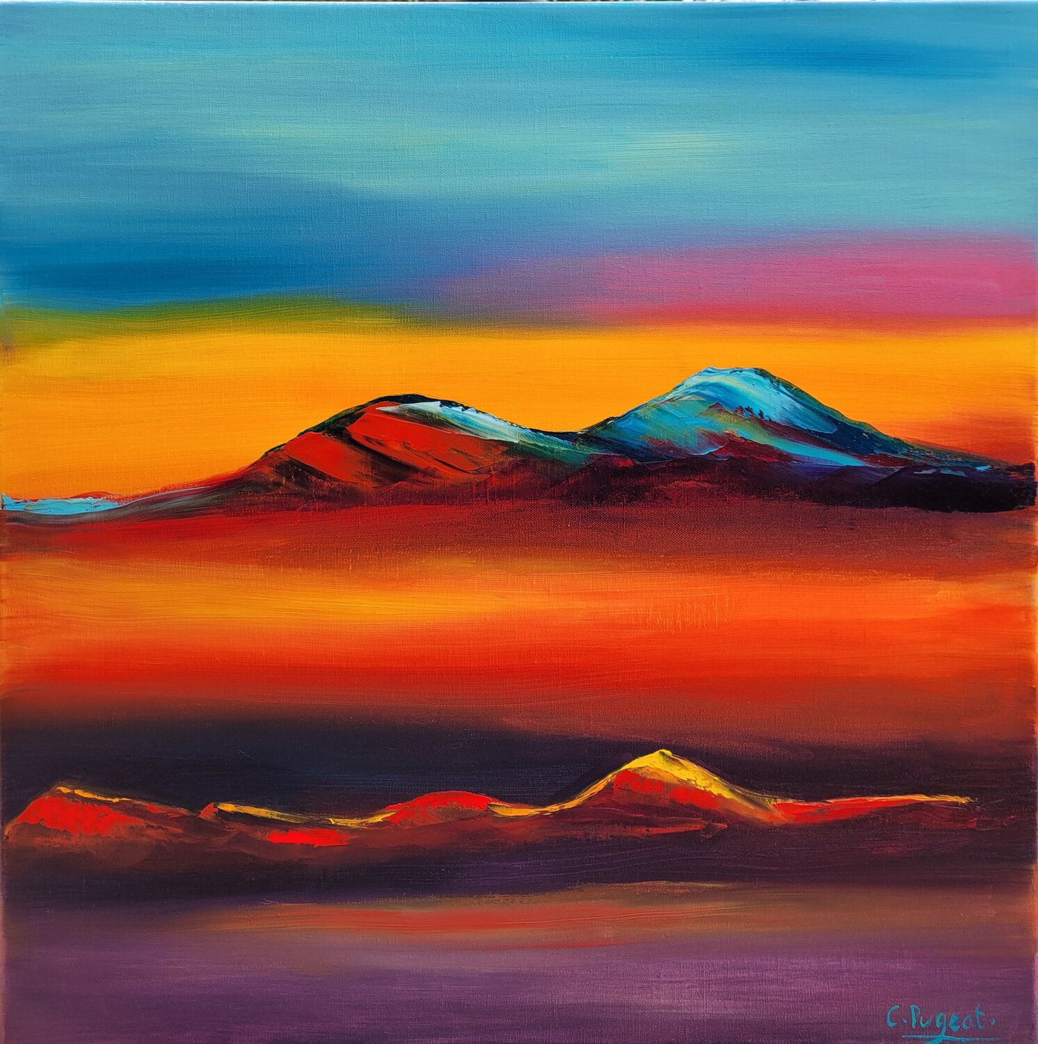Vagues féminines Catherine Pugeat Original painting for sale