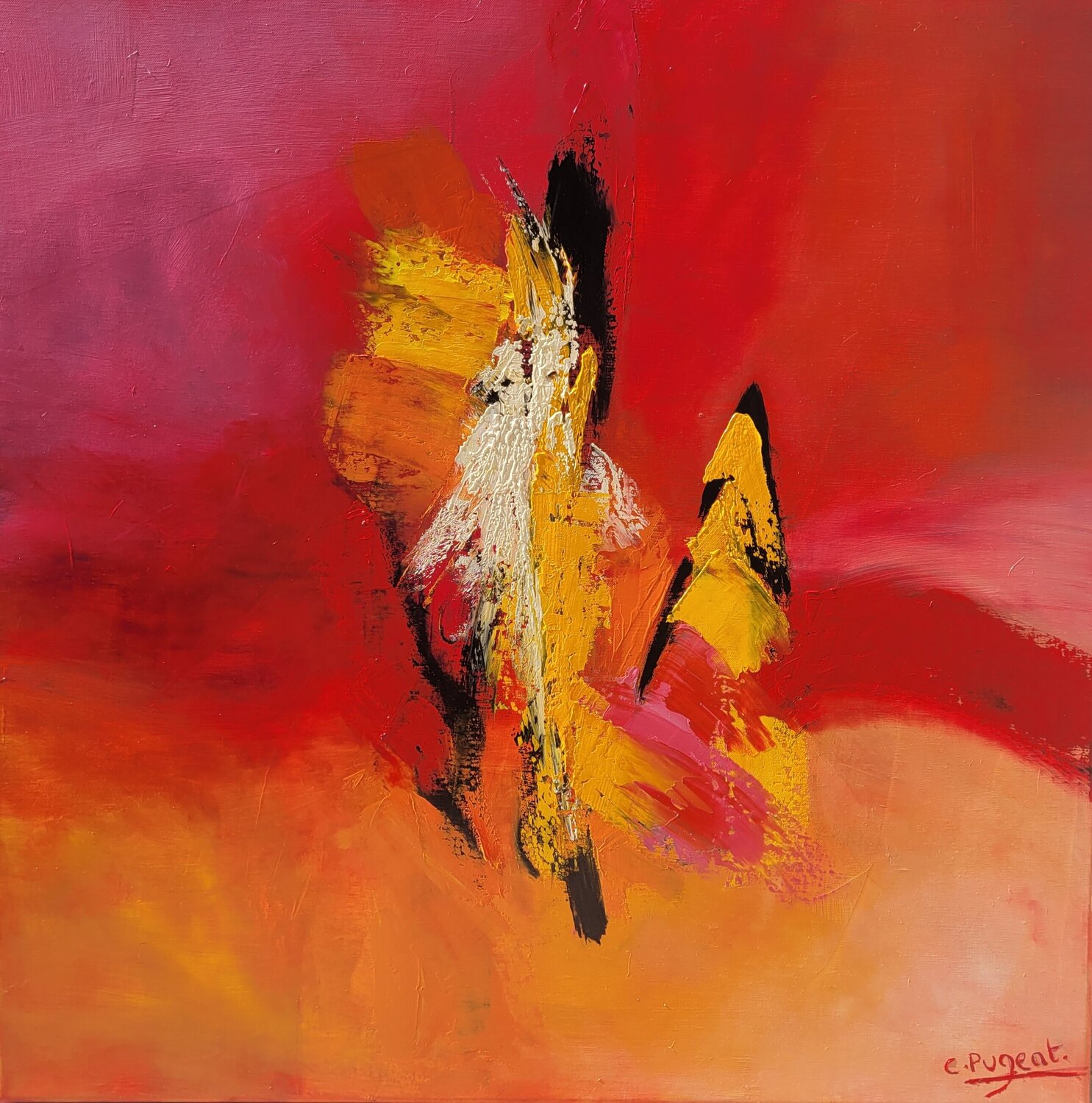 Sur le chemin Catherine Pugeat Original painting for sale