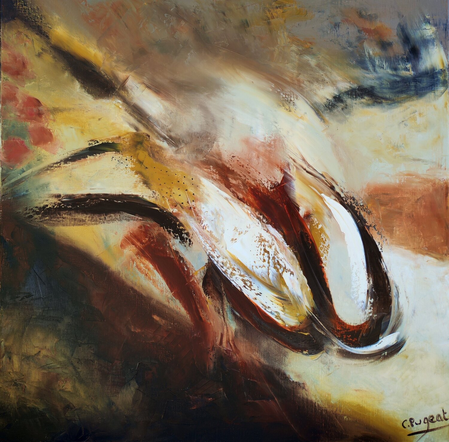 Inspiration rupestre Catherine Pugeat Original painting for sale