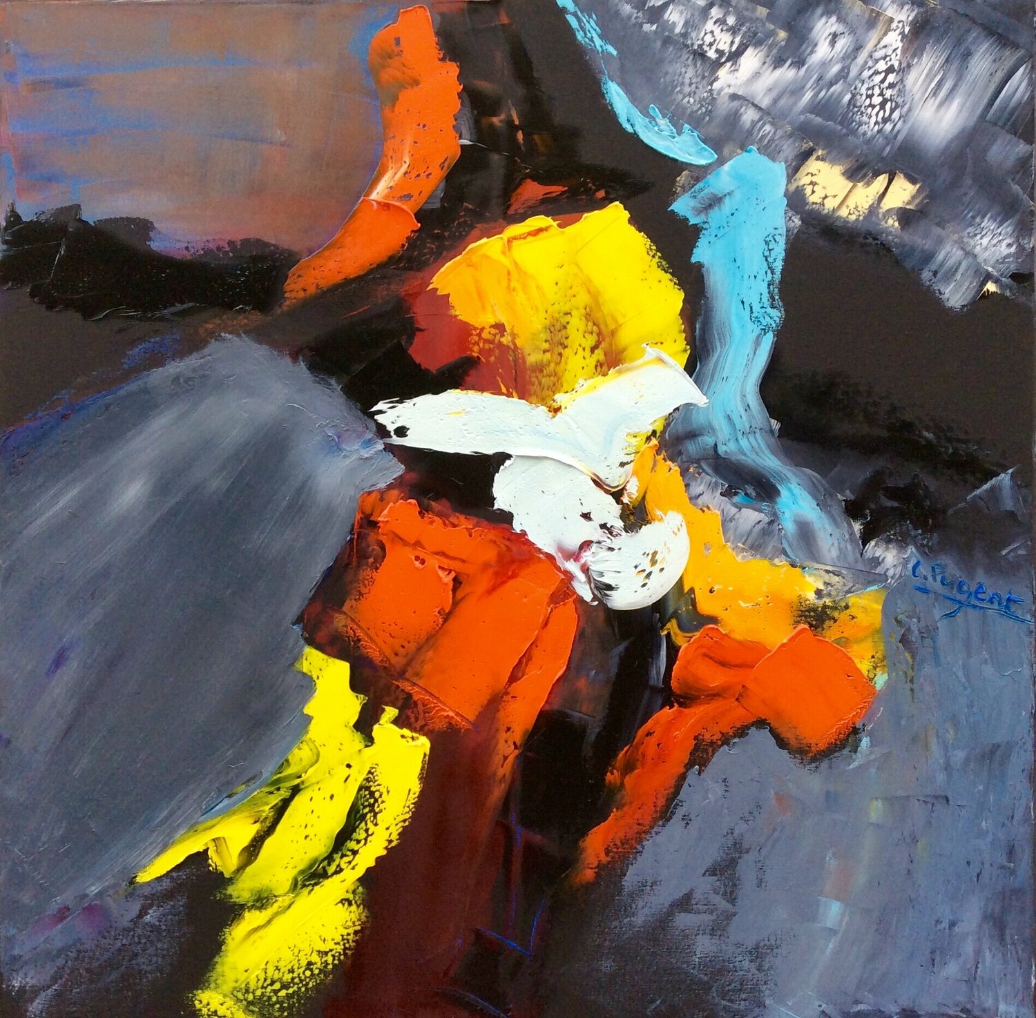 Esprit minéral Catherine Pugeat Original painting for sale