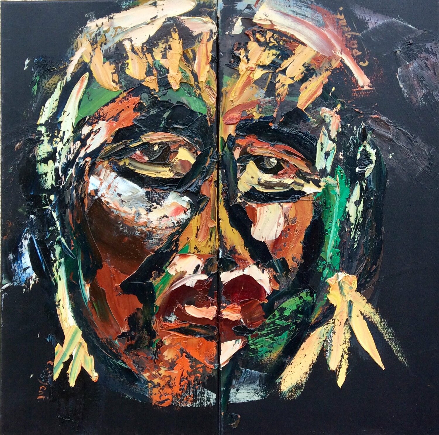 Mariée tribu Wisham Catherine Pugeat Original painting for sale
