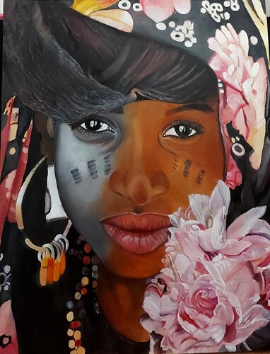 Aisha "Fiore di primavera" by Barbara Berardicurti, Painting for Sale on Select