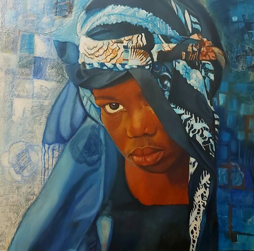 Metamorfosi in blu by Barbara Berardicurti, Painting for Sale on Select