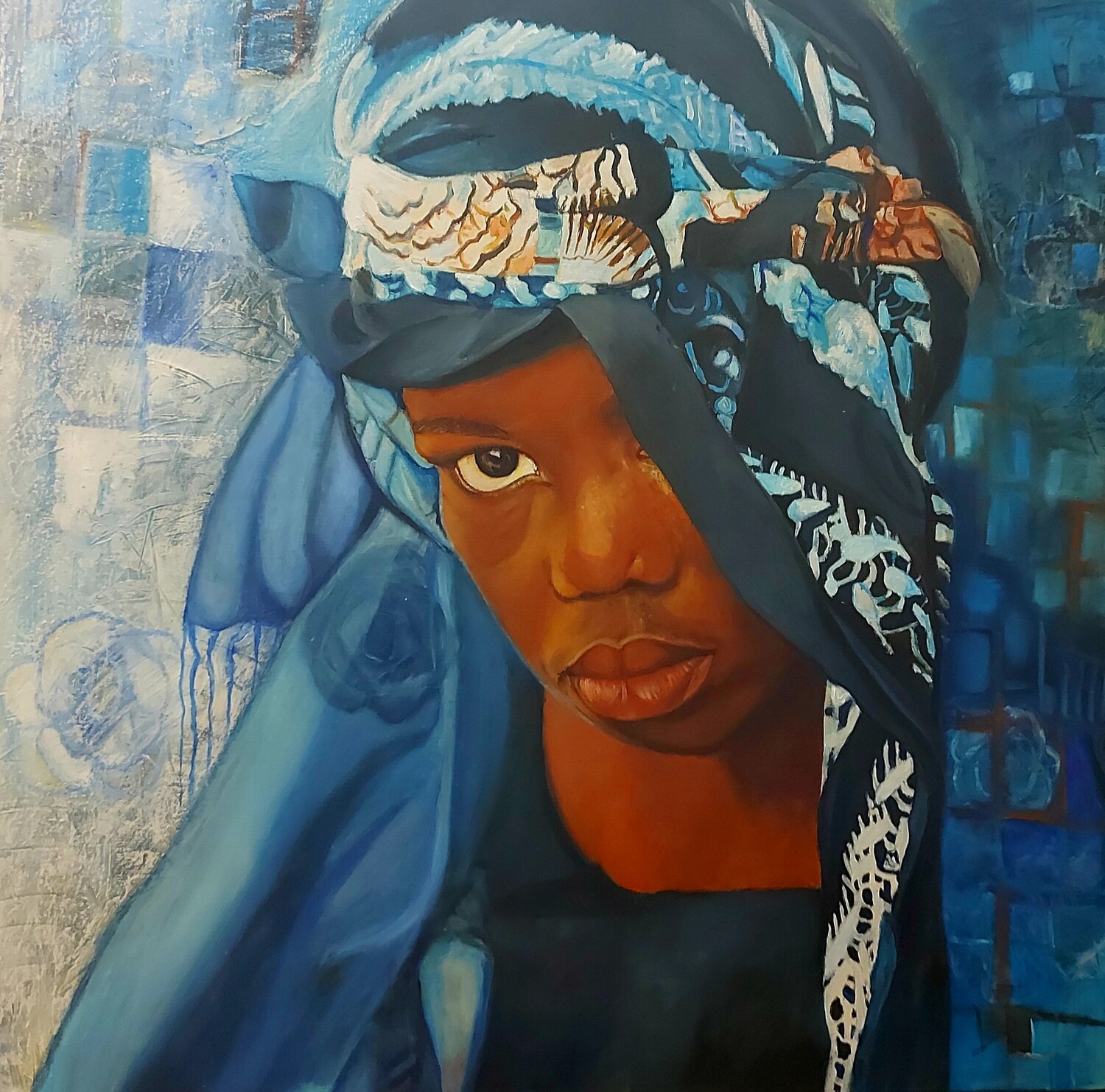 Metamorfosi in blu Barbara Berardicurti Original painting for sale