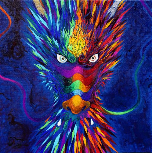 正眼乃龍〜Front facing dragon〜 by Hirono Nakamura, Painting for Sale on Select