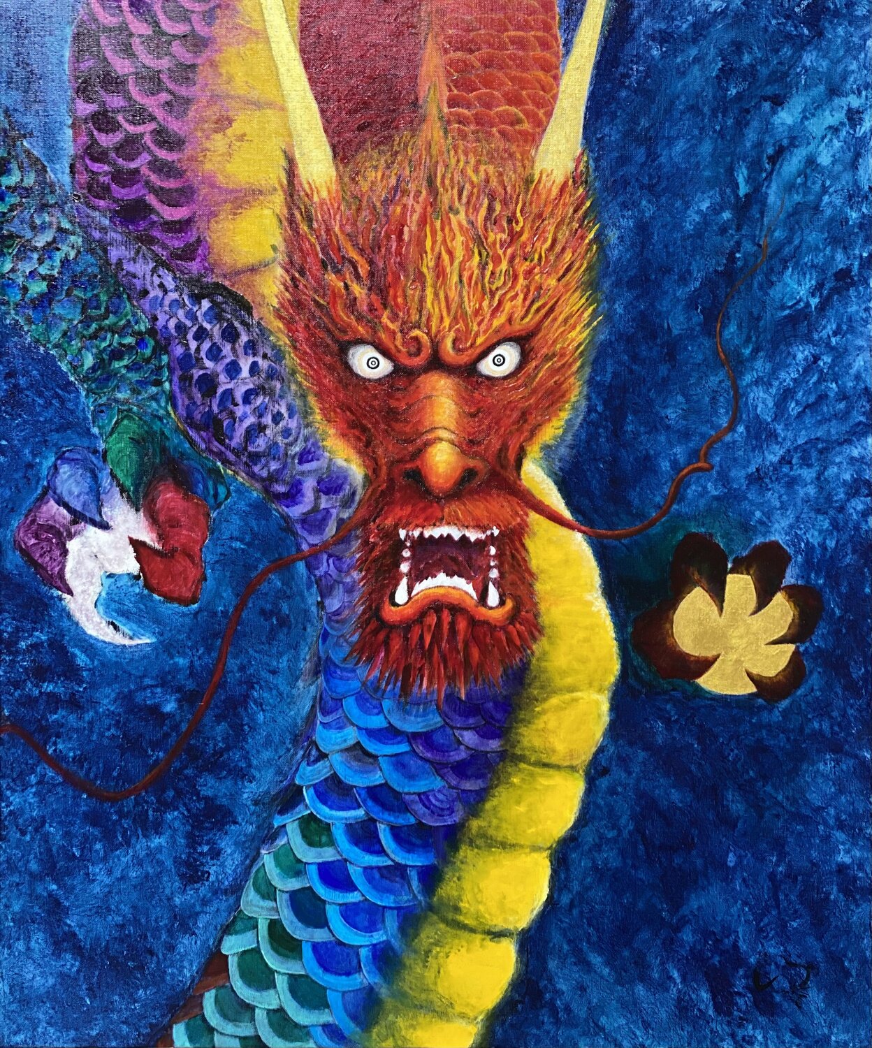 Time-changing dragon Hirono Nakamura Original painting for sale
