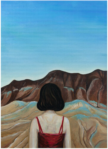 A woman on the desert by ransoo kim, Painting for Sale on Select