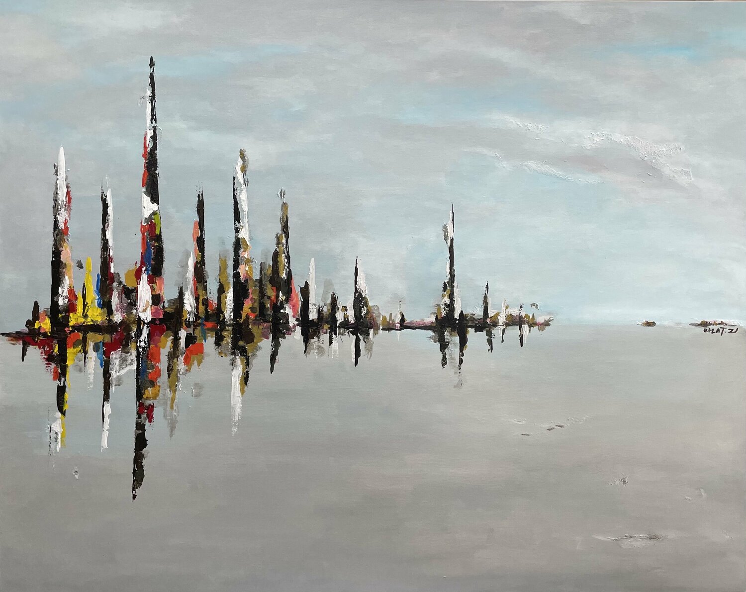 Radiant City_2021_01 ransoo kim Original painting for sale