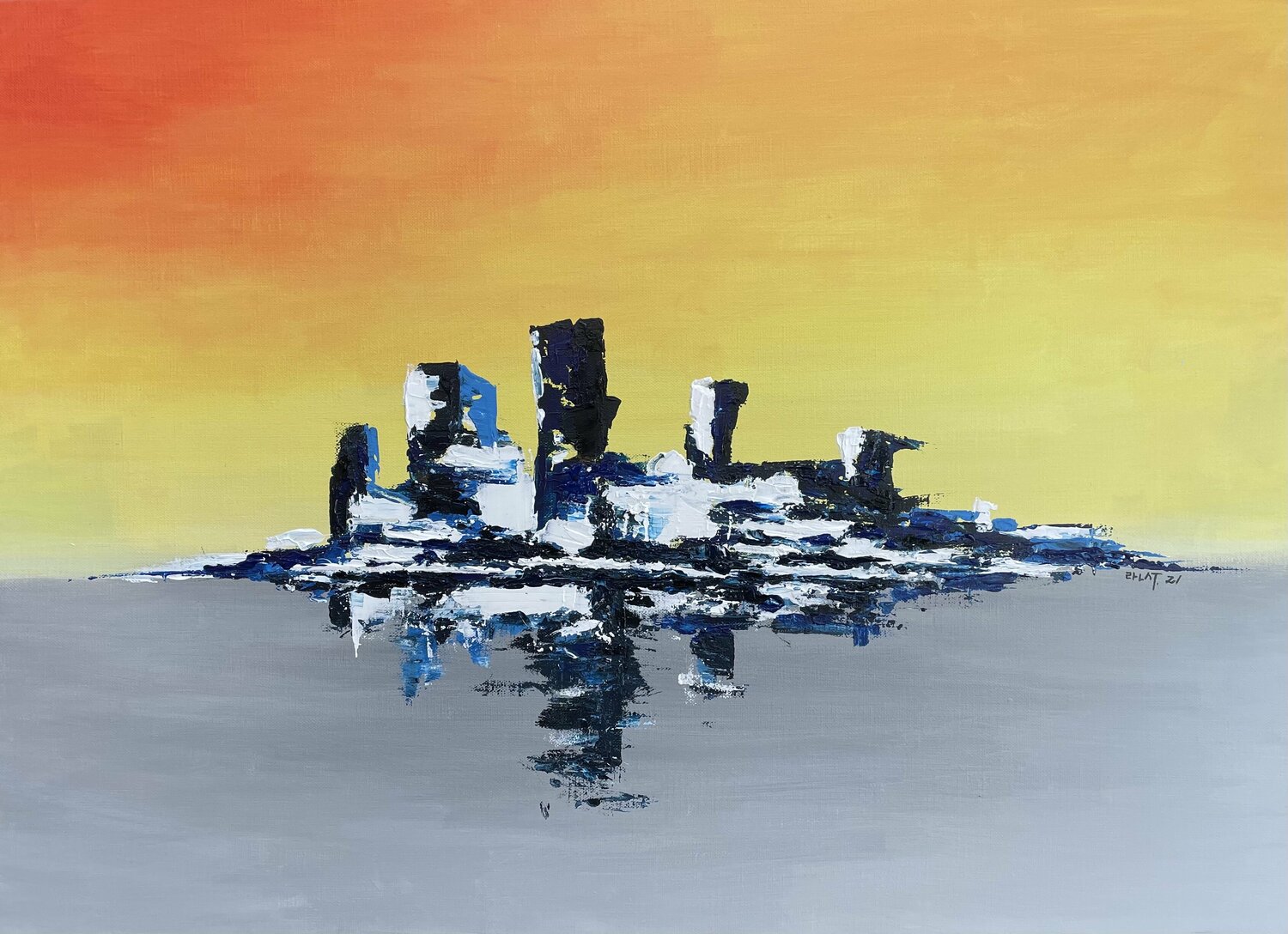 Radiant City_2021_09 ransoo kim Original painting for sale