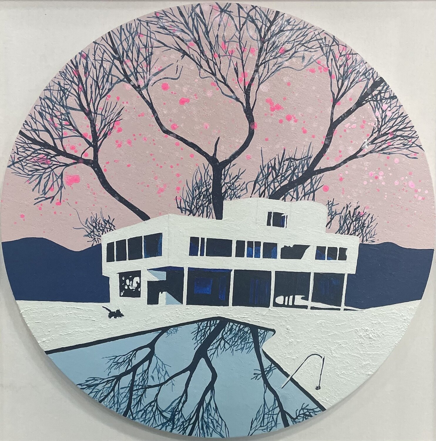 Architecture praise_Le Corbusier_Villa Savoye ransoo kim Original painting for sale