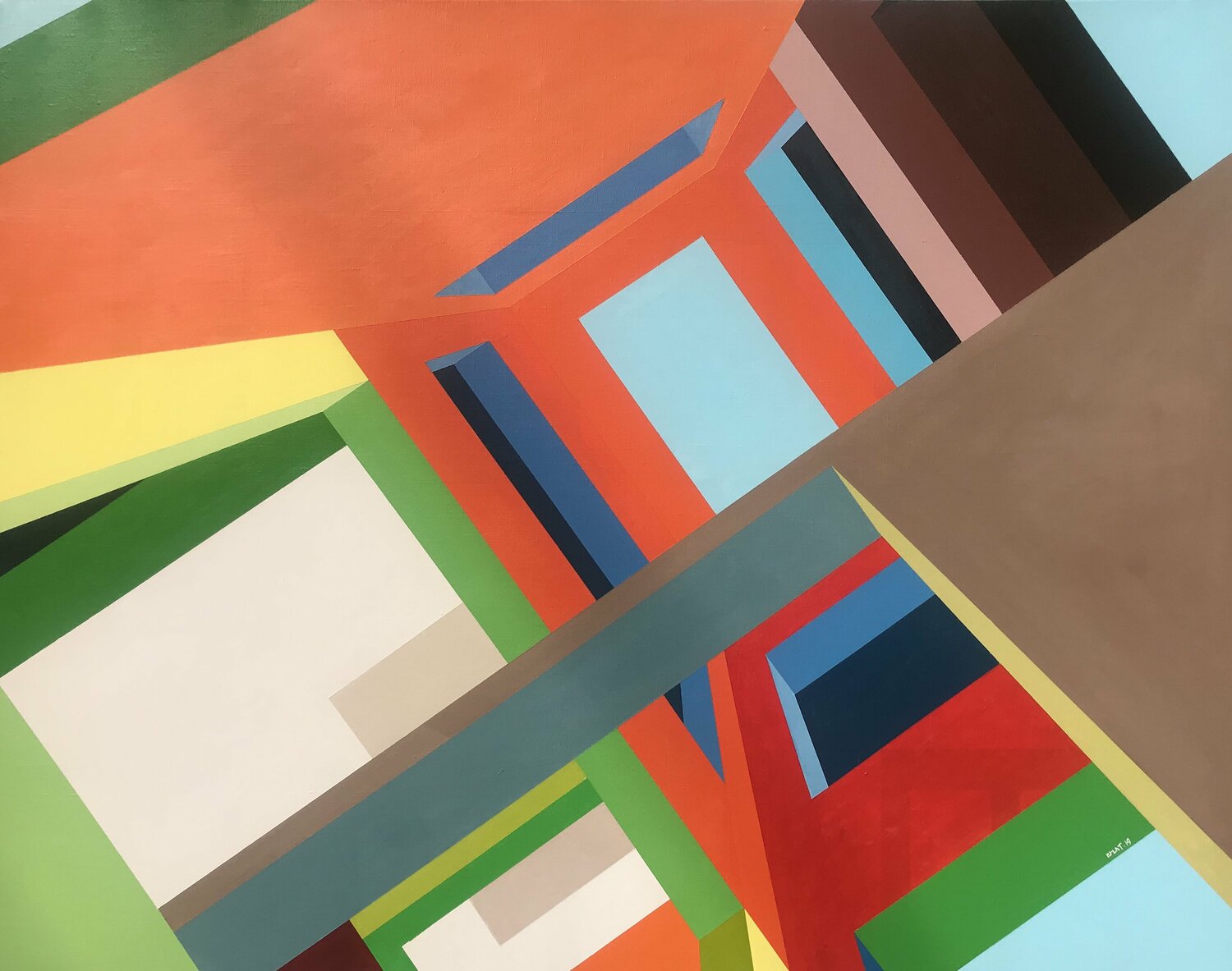 Architectural Space_Structure #1 ransoo kim Original painting for sale