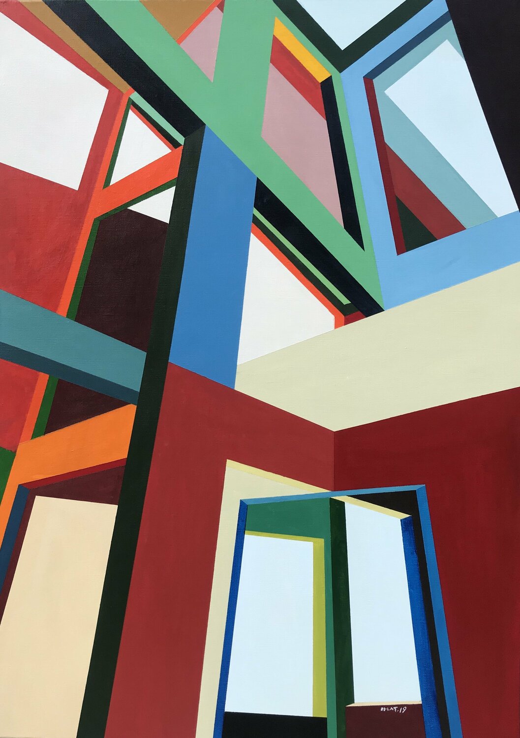 Architectural Space_Structure #3 ransoo kim Original painting for sale