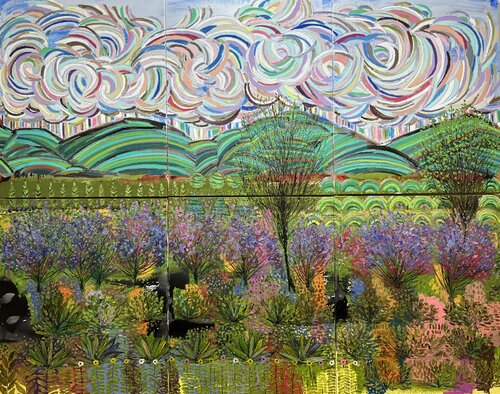 A walk, that simple pleasure_Rhythmical, stricter and freer by Joong-hyun Park, Painting for Sale on Select