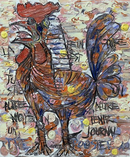 Wild Roses (The Rooster) by Joong-hyun Park, Painting for Sale on Select