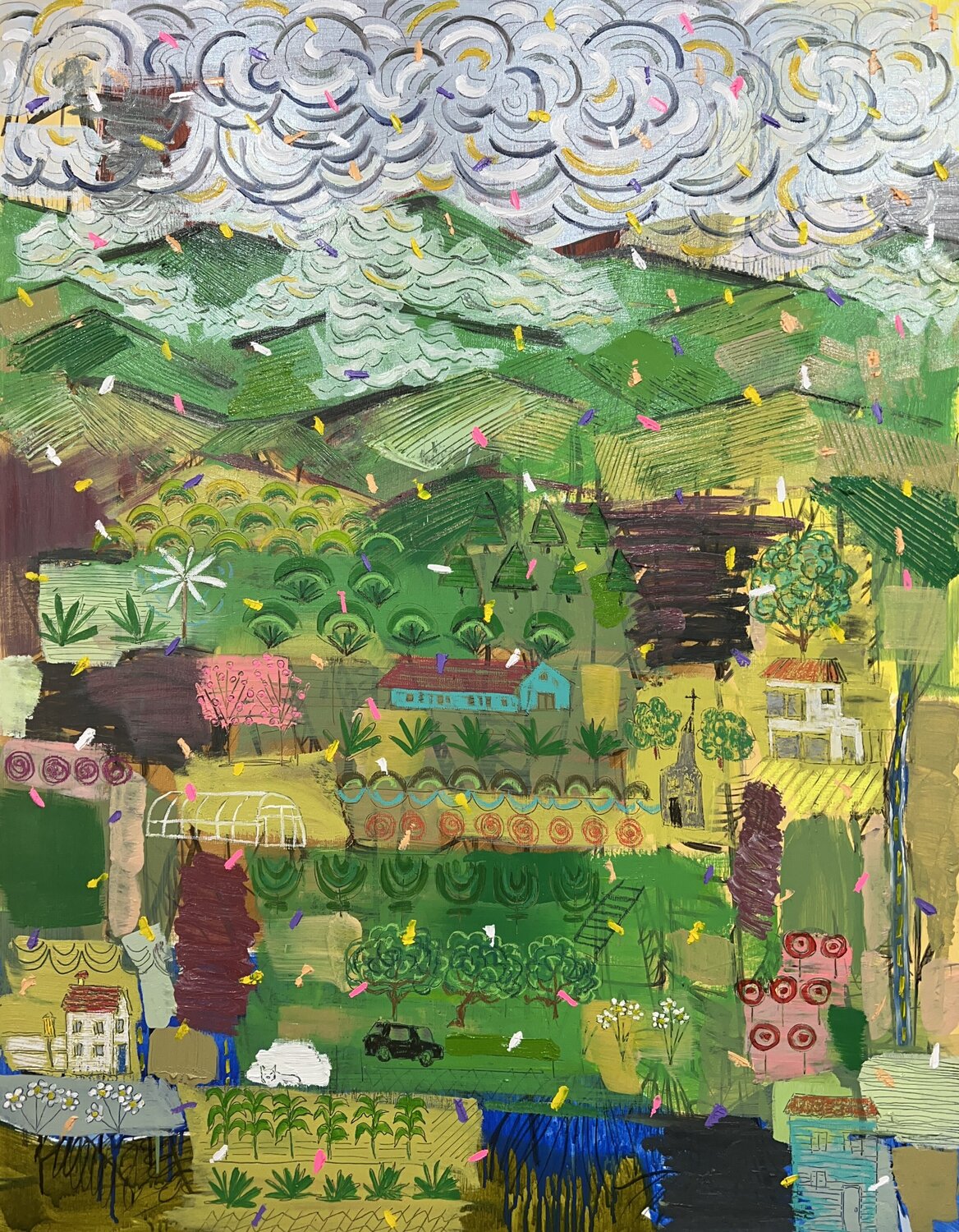 Clouds, a walk and clouds_again, a painting Painting Joong-hyun Park Original painting for sale