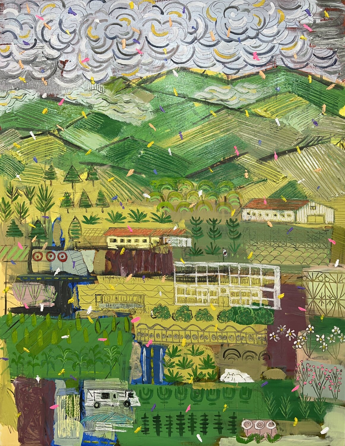 Clouds, a walk and clouds_again, a painting Painting Joong-hyun Park Original painting for sale