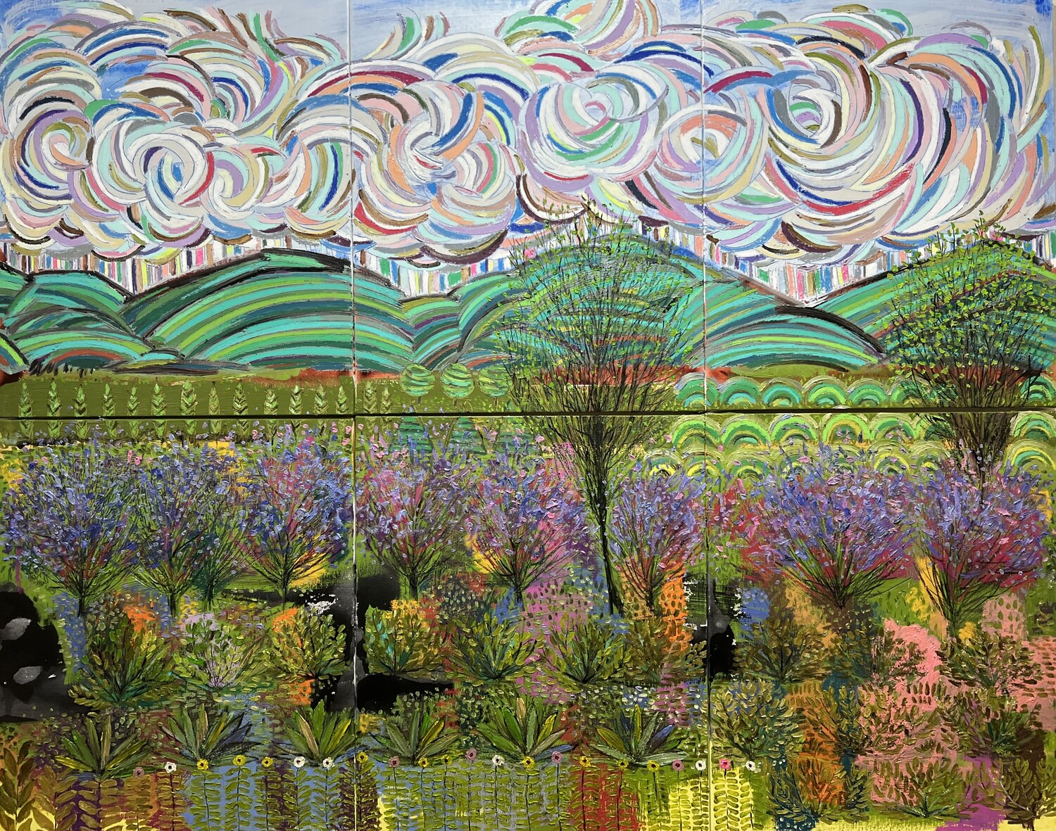 A walk, that simple pleasure_Rhythmical, stricter and freer Joong-hyun Park Original painting for sale