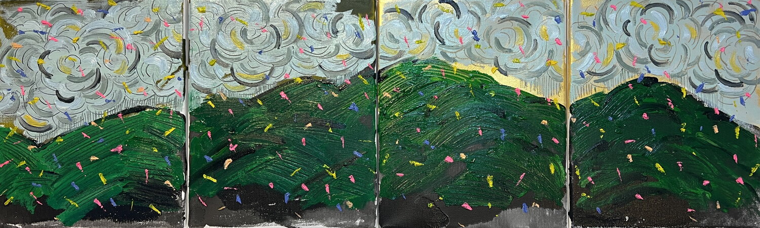 that simple pleasure_Rhythmical, stricter and freer Joong-hyun Park Original painting for sale