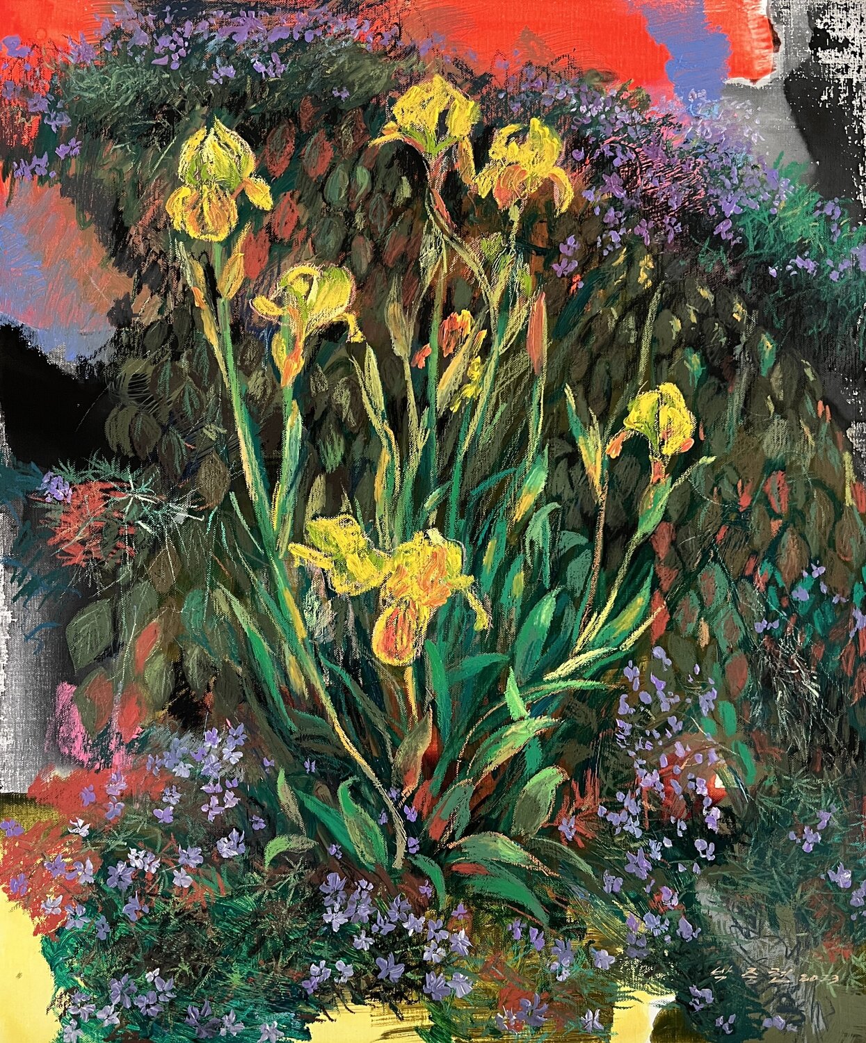 Iris, Drawing is still the answer Joong-hyun Park Original painting for sale