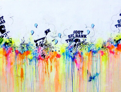 TAGADABSTRACT X SHOOT THE BANK by Jp Malot, Painting for Sale on Select