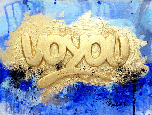 VOYOU (#artvoyou gold 2021) by Jp Malot, Painting for Sale on Select