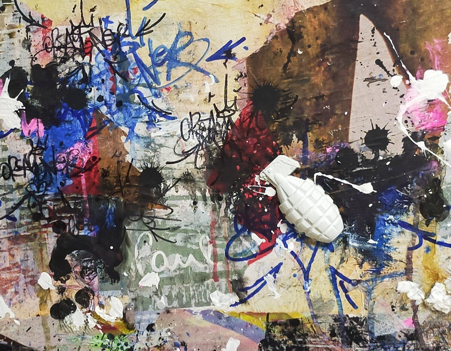 GRENADE ON PAUL Jp Malot Original painting for sale