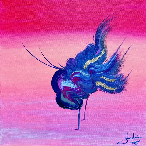 Oiseau fugace 5 by Sandrine Langlade, Painting for Sale on Select