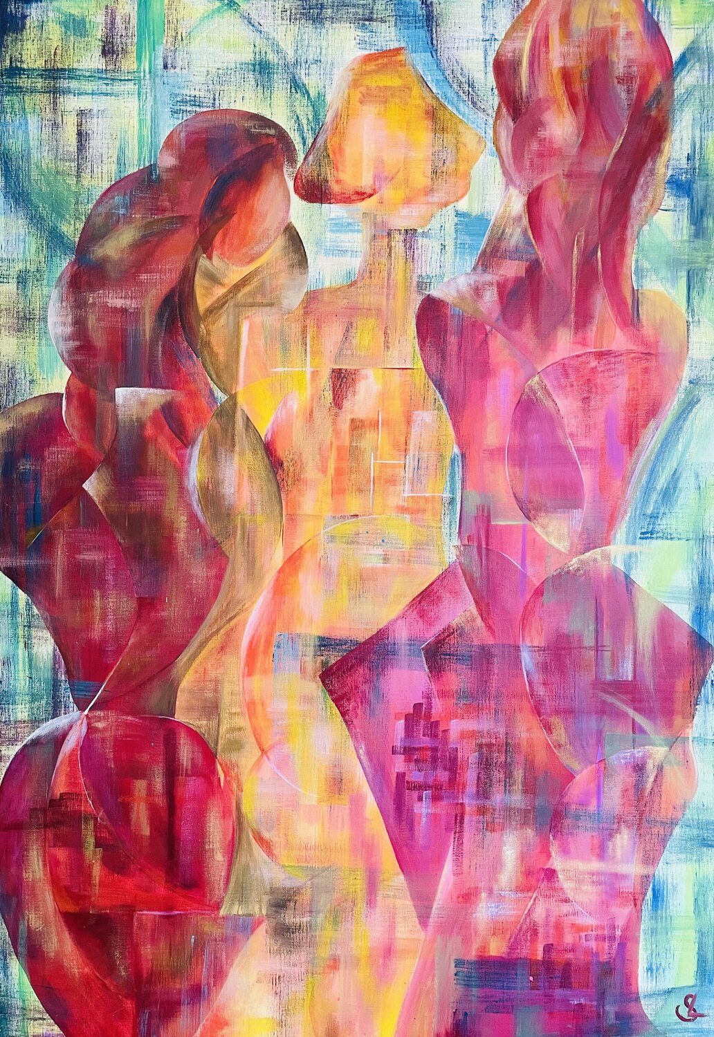 Les Coruscantes Sandrine Langlade Original painting for sale