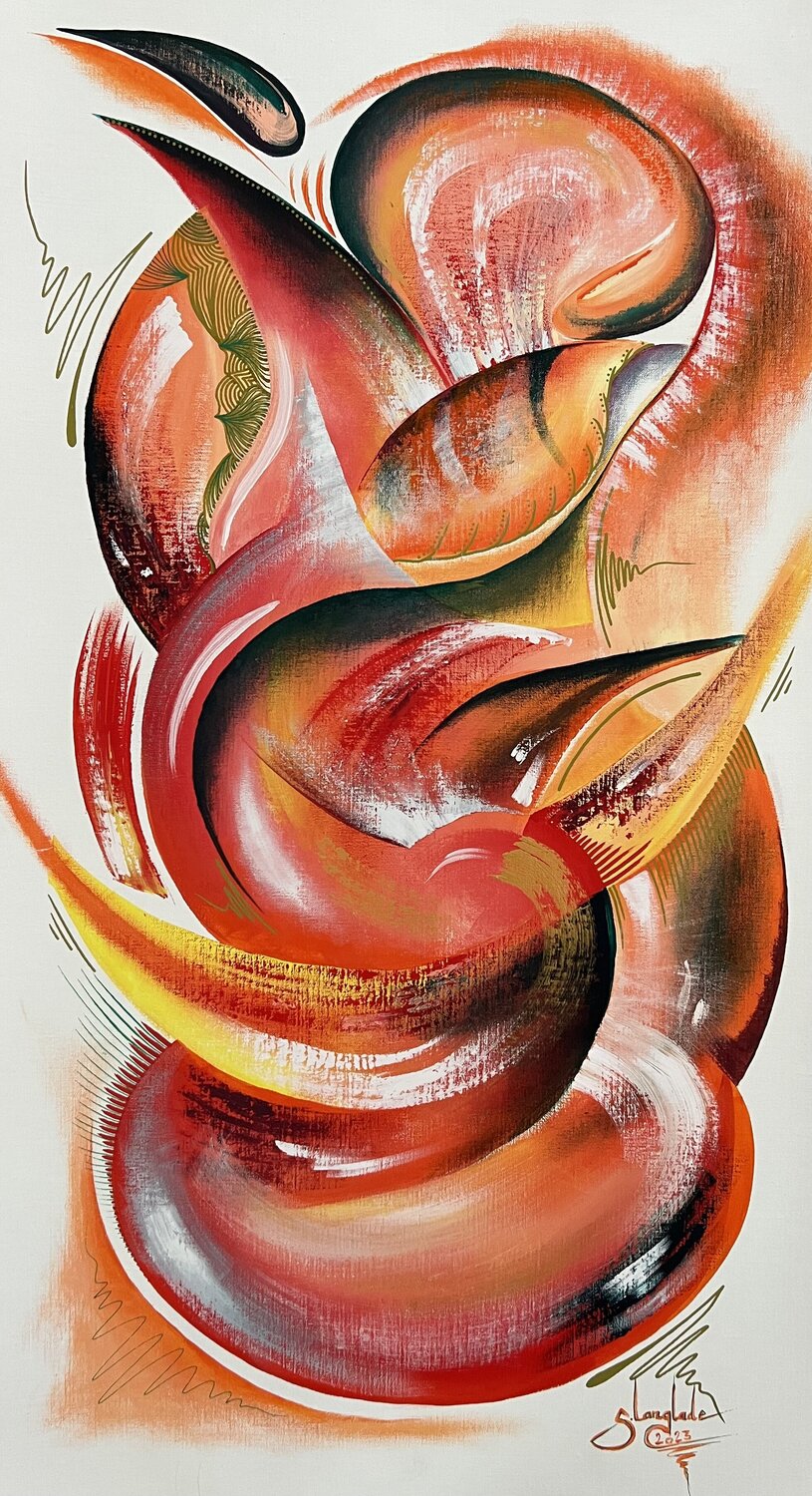 Abstract Rhapsody 7 Sandrine Langlade Original painting for sale