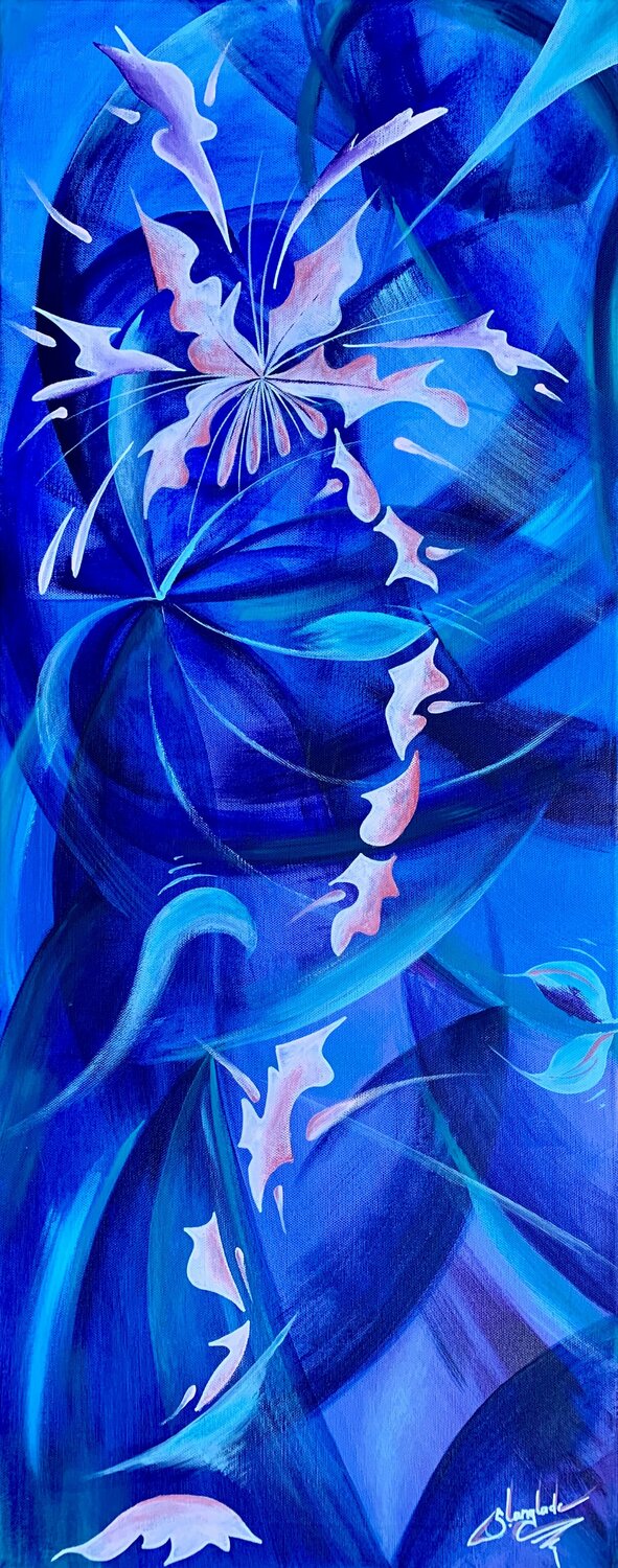 Eclosion matinale Sandrine Langlade Original painting for sale