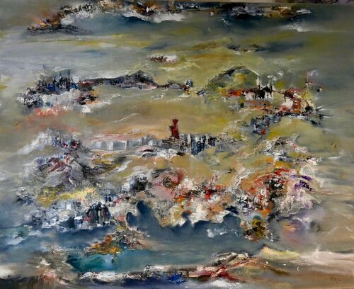 La Tour rouge by Marie T. Roche, Painting for Sale on Select