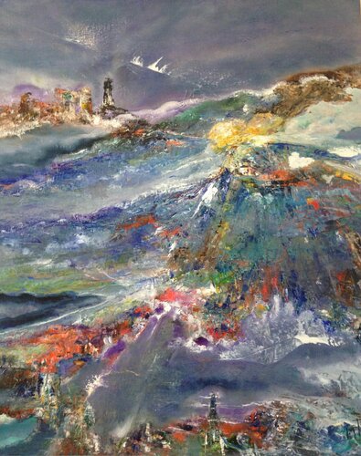 De feu et de glace by Marie T. Roche, Painting for Sale on Select