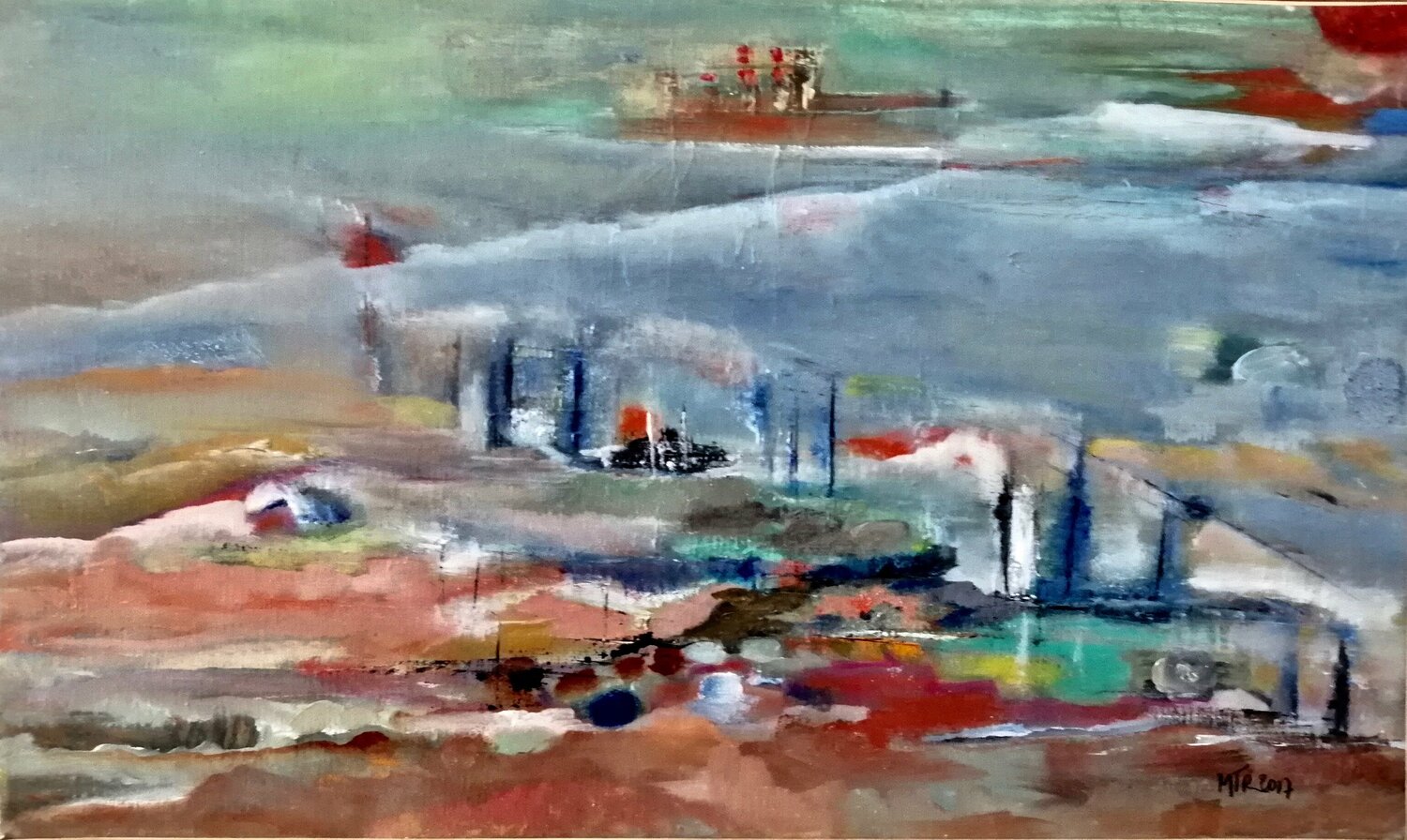 Estuaire Marie T. Roche Original painting for sale