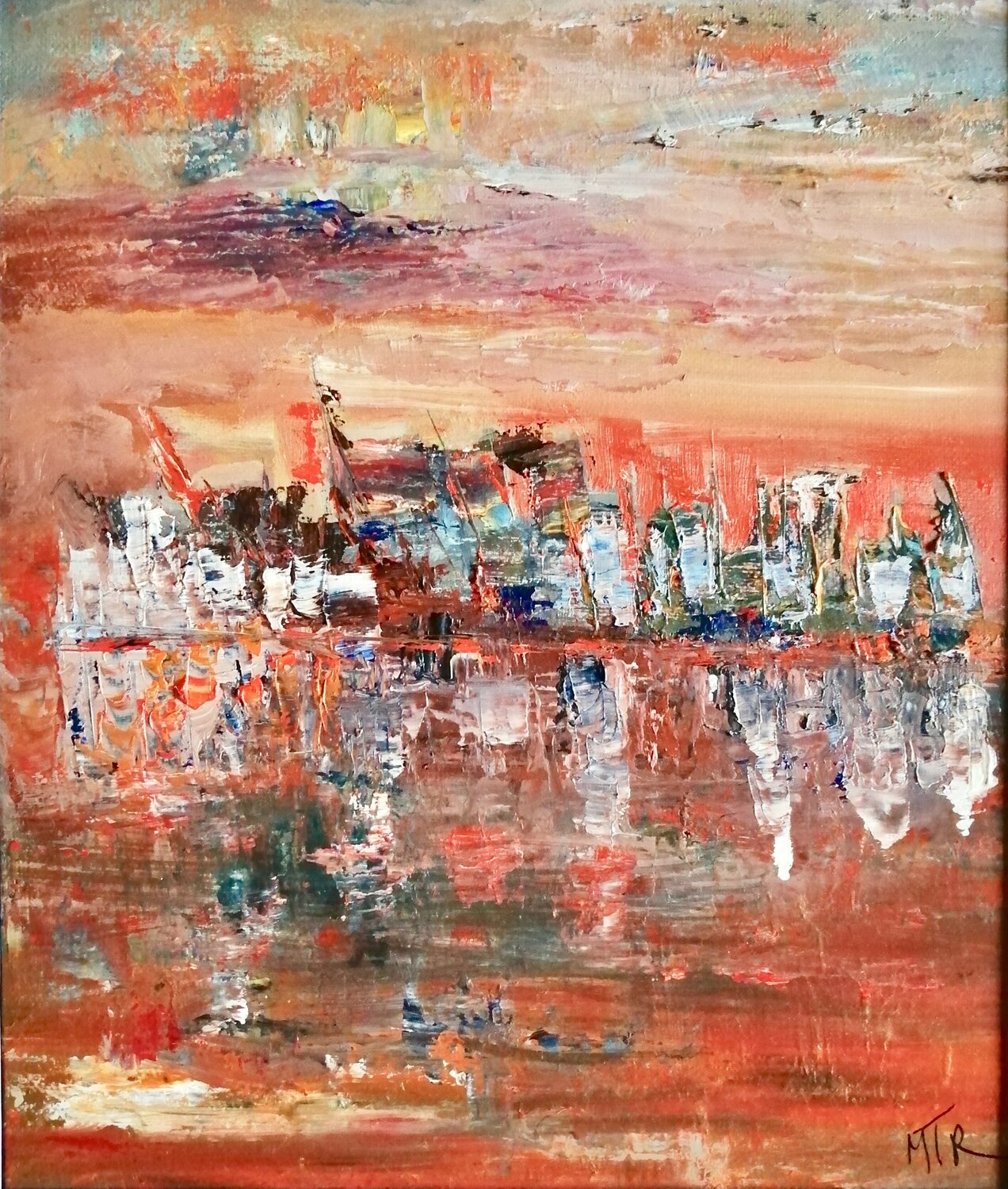 Mirages 1 ( Mirages 1&2 Diptyque ) Marie T. Roche Original painting for sale
