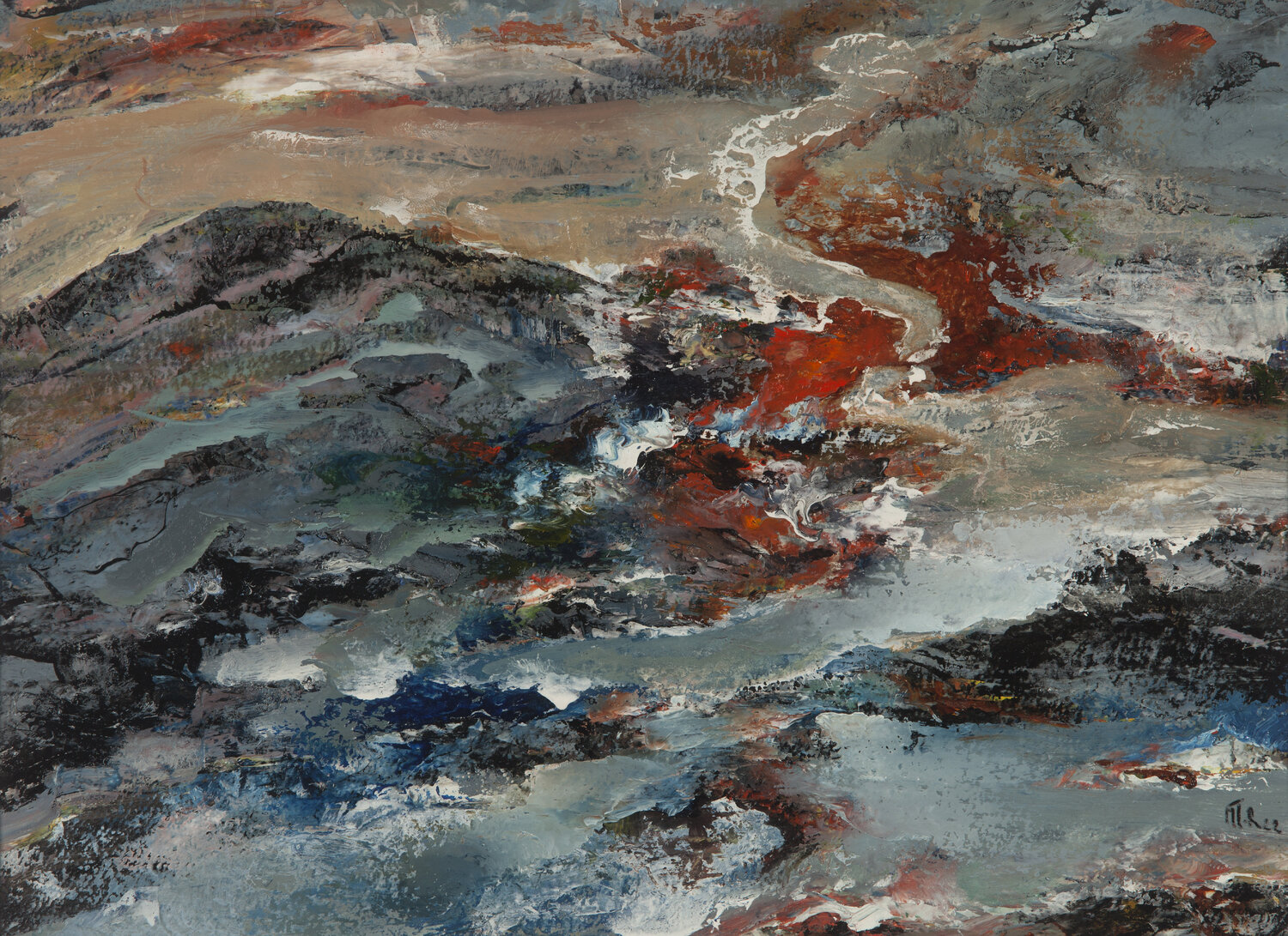 Méandres 4 Marie T. Roche Original painting for sale